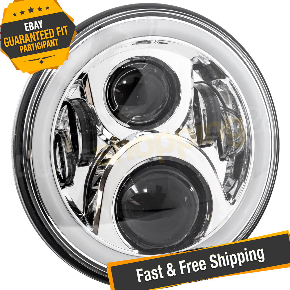 Letric Lighting LLC-ILH-7C 7" Premium Chrome LED Headlight
