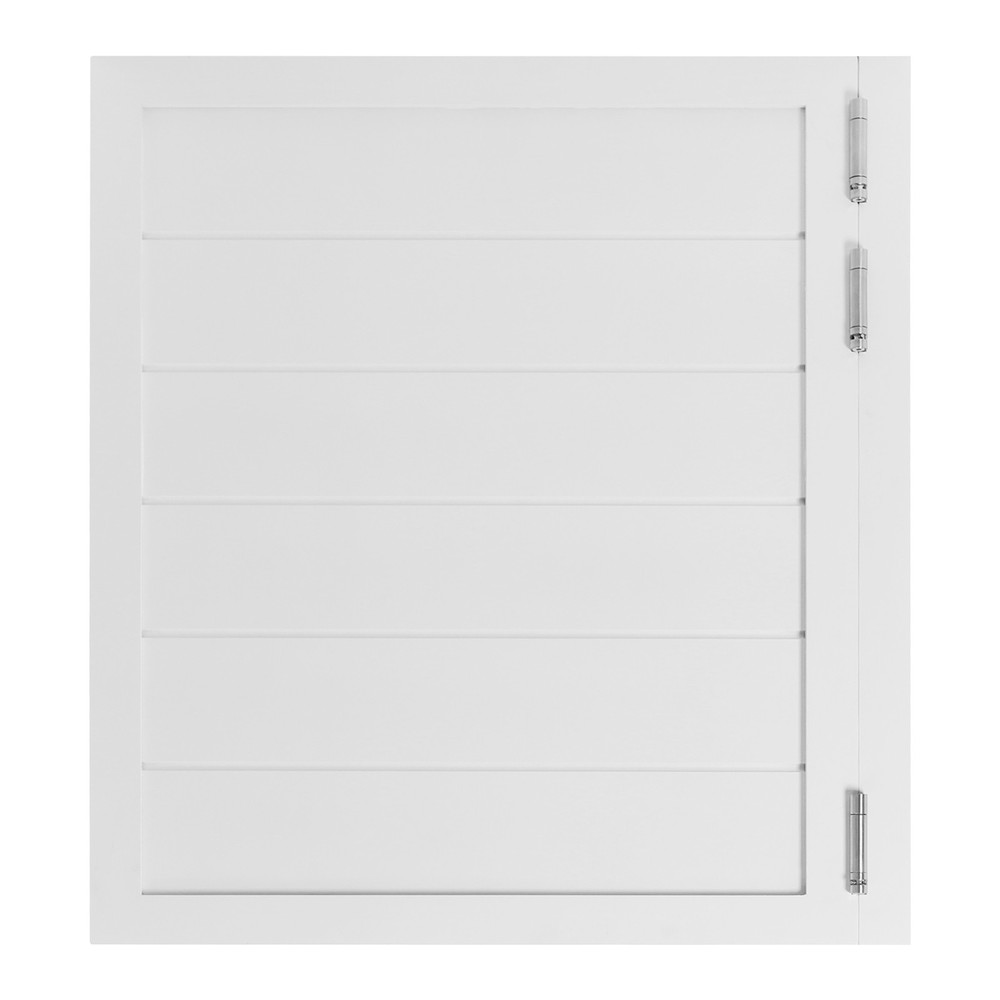 Partition Door Multi-function Wood Modern Single-Door Leaf w/ Hinges & Doorpost