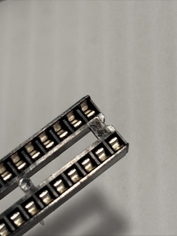 5 Pcs AMP CONNECTOR 24-PIN IC SOCKET DIP BOTTOM