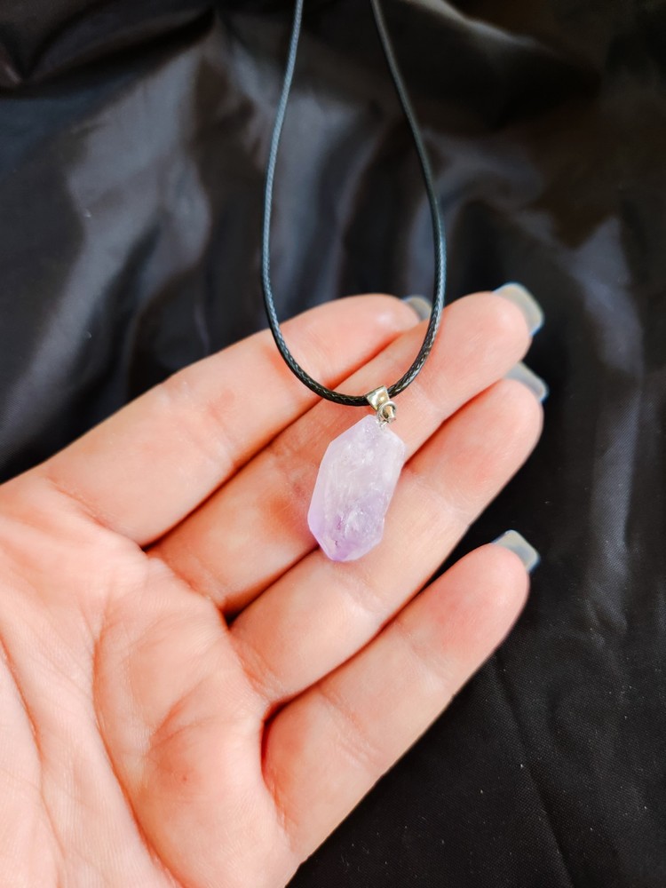 Raw Amethyst Pendant