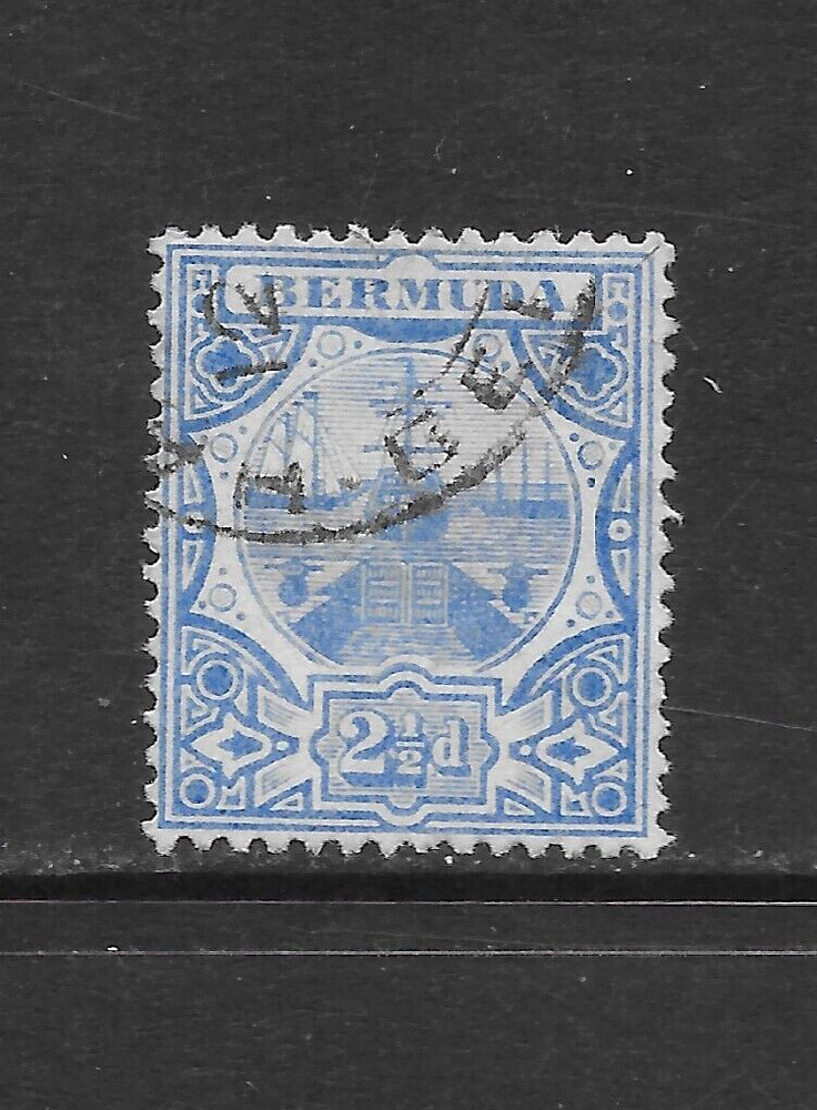 BERMUDA SCOTT 38 USED FINE - 1910 2.5p ULTRA ISSUE - DRY DOCK (E)