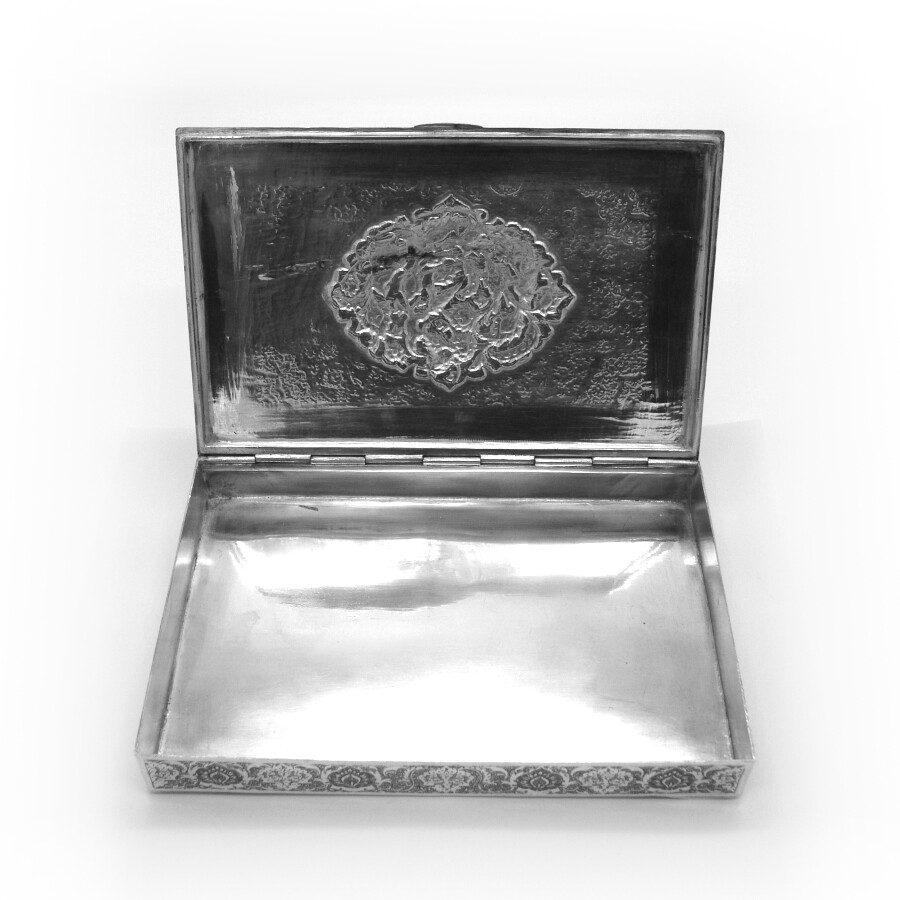 Ornate Floral Bird Box Middle Eastern 84 Standard Silver