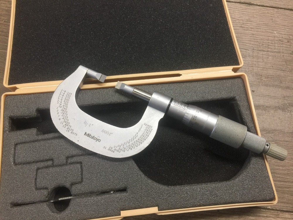 MITUTOYO CARBIDE TIPPED BLADE MICROMETER 0-1" X .0001" #112