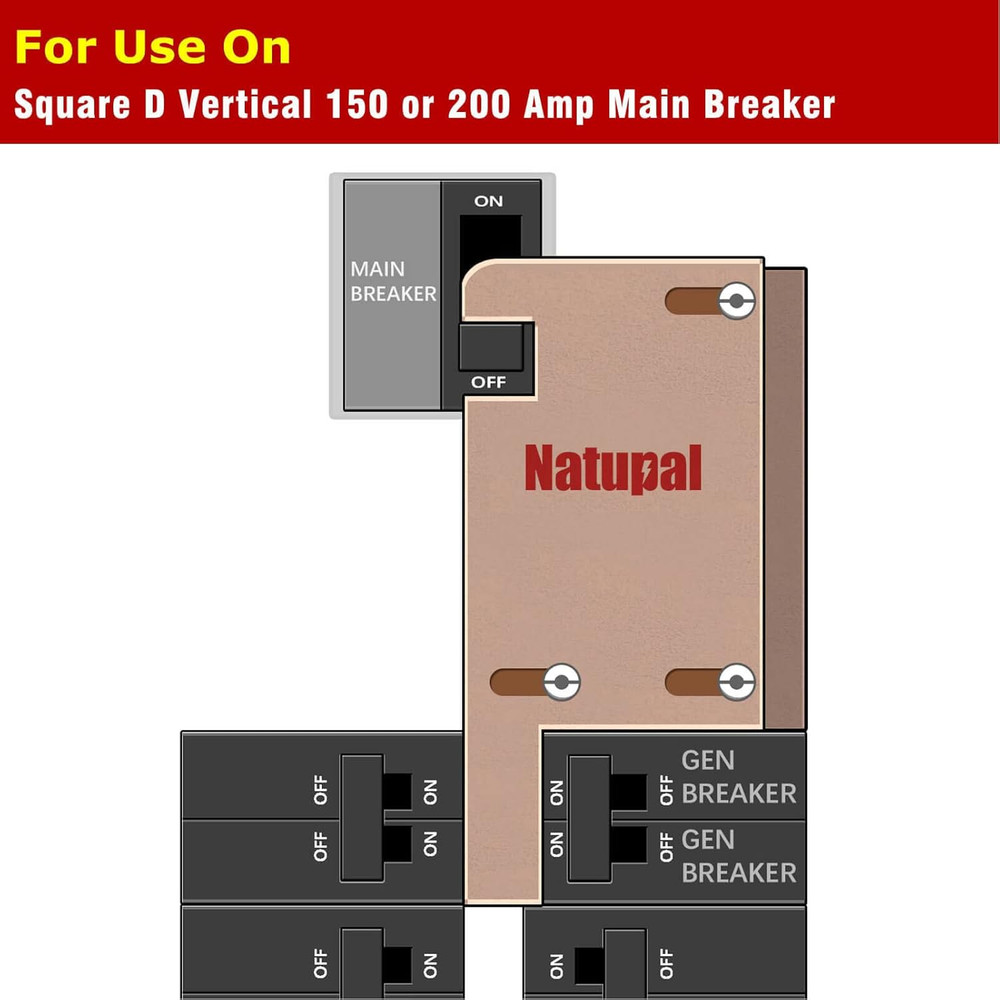 Generator Interlock Kit Compatible Square D Vertical Main 150 200 Amp