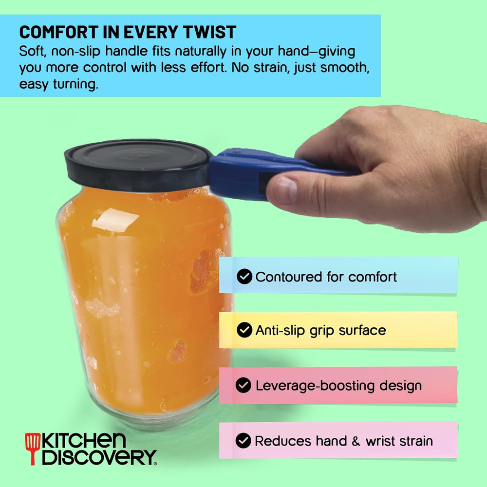 Cap Strap Jar Opener – Kitchen Discovery – Adjustable Bottle and Jar Opener for