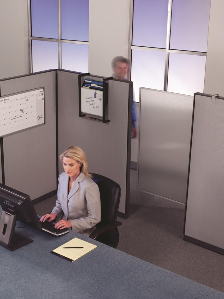 Workstation Privacy Screen, 36" x 48", For Cubicle or Office, Adjustable Heig...