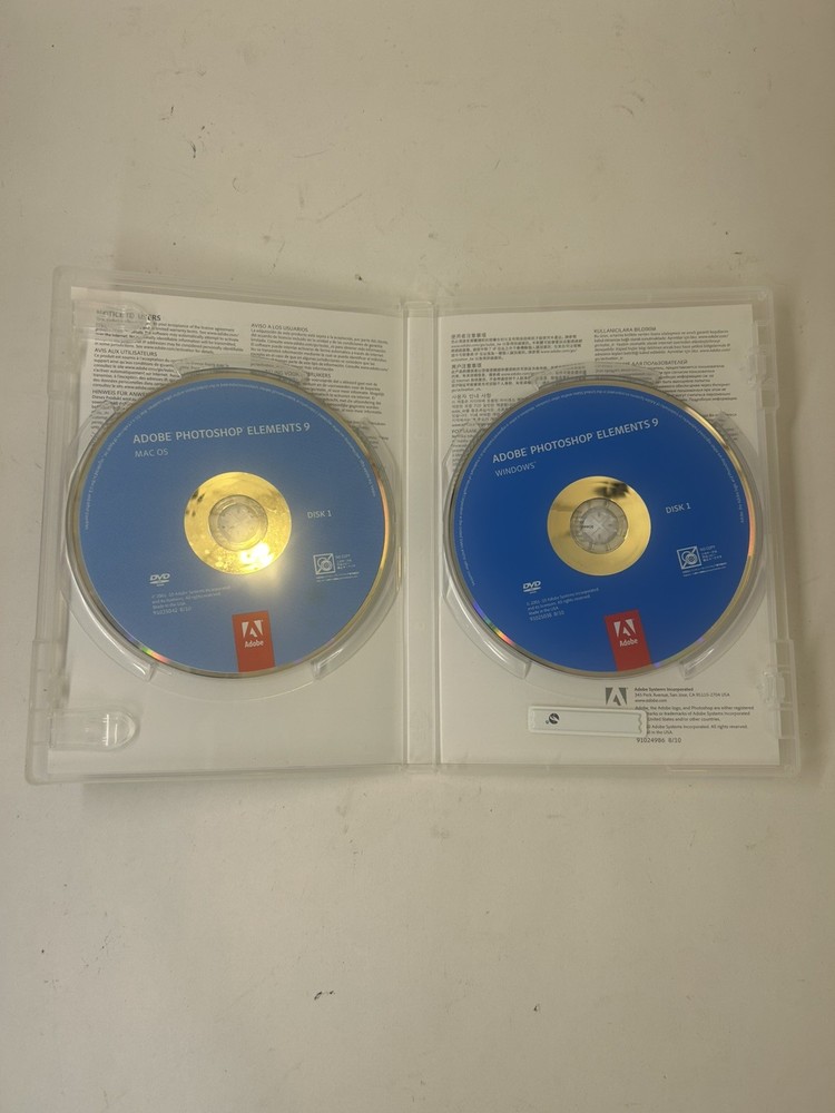Adobe Photoshop Elements 9 (Win/Mac) 2-Discs, w/Serial Number