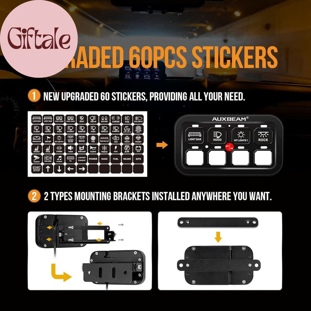 8 Gang Switch Panel BA80 Automatic Dimmable LED Touch Control Panel Box Electron