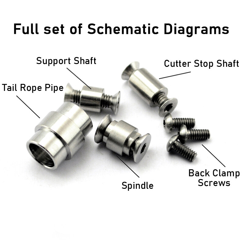 7PCs. Blue TC4 Screws Sets for Spyderco Paramilitary 2 C81