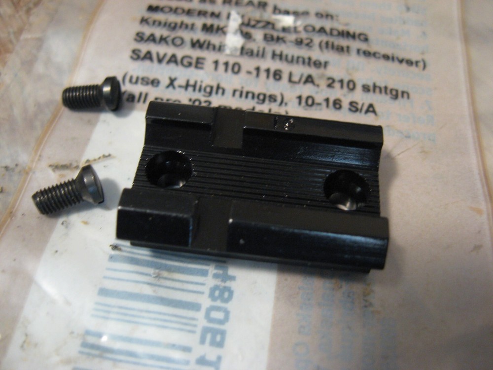 Weaver 48061 Scope Top Mount Base 61 Muzzleloader Base Black Gloss Finish