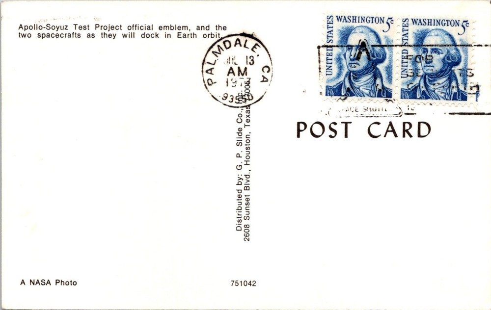 Apollo Soyuz Test Project, PPC - Palmdale CA - 7.13.1977 - J11701