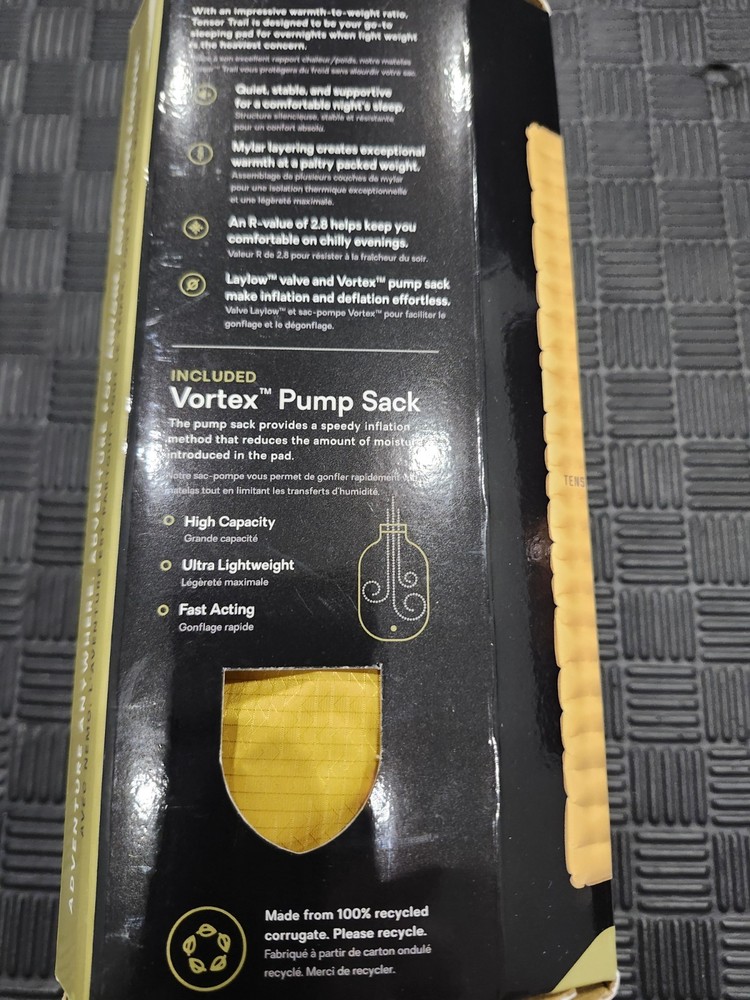 Nemo Tensor Trail Insulated  Sleeping Pad Regular Ultralight *NEW*