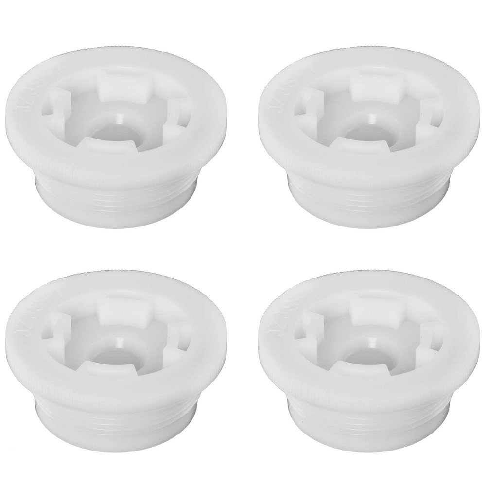 4Pcs 2" Bung Cap Poly Buttress Drum Bung for 55 Gallon Plastic Drum, White