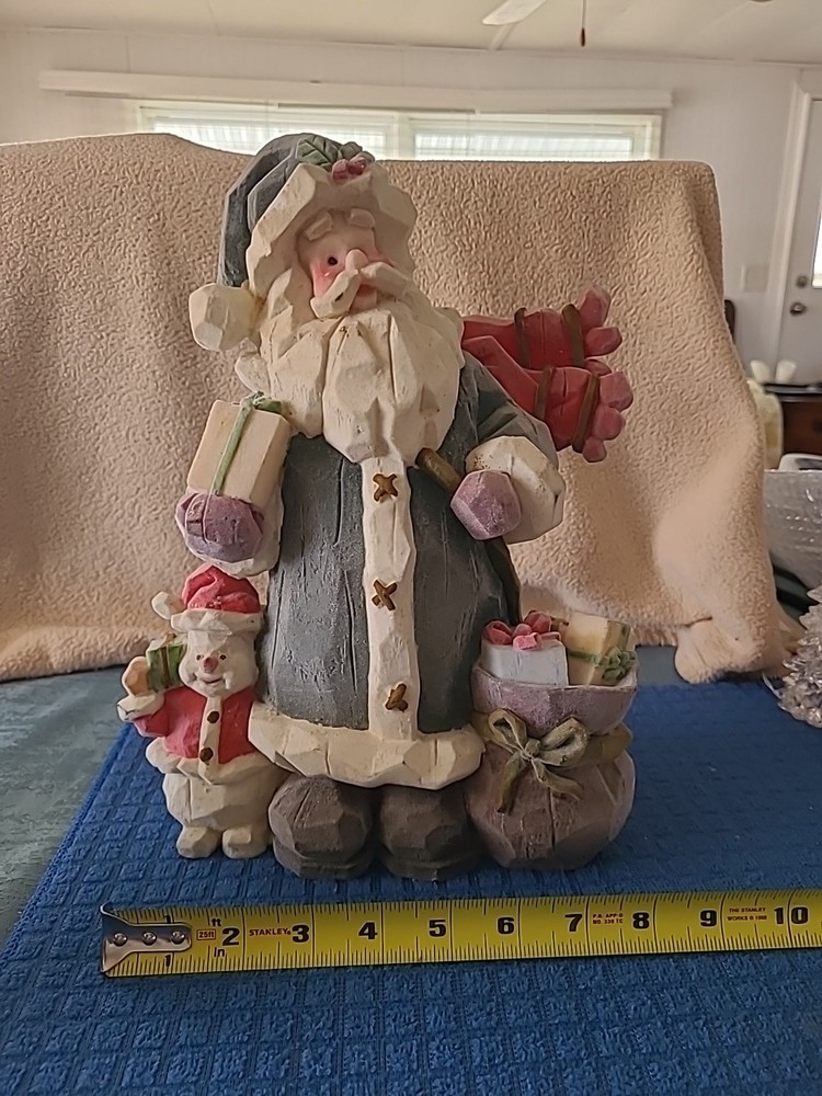 VINTAGE VELVET SANTA (BIN S)