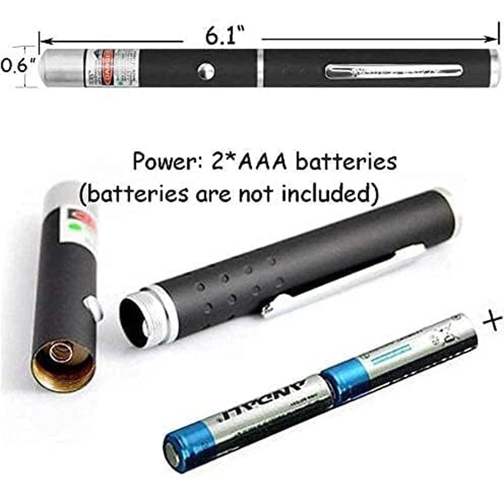 Red Light Laser Pointer Rechargeable Flashlight Cat Toy Adjustable Focus
