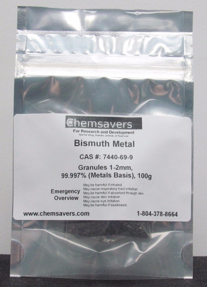 Bismuth Metal, Granules 1-2mm,  99.997% (Metals Basis), 100g