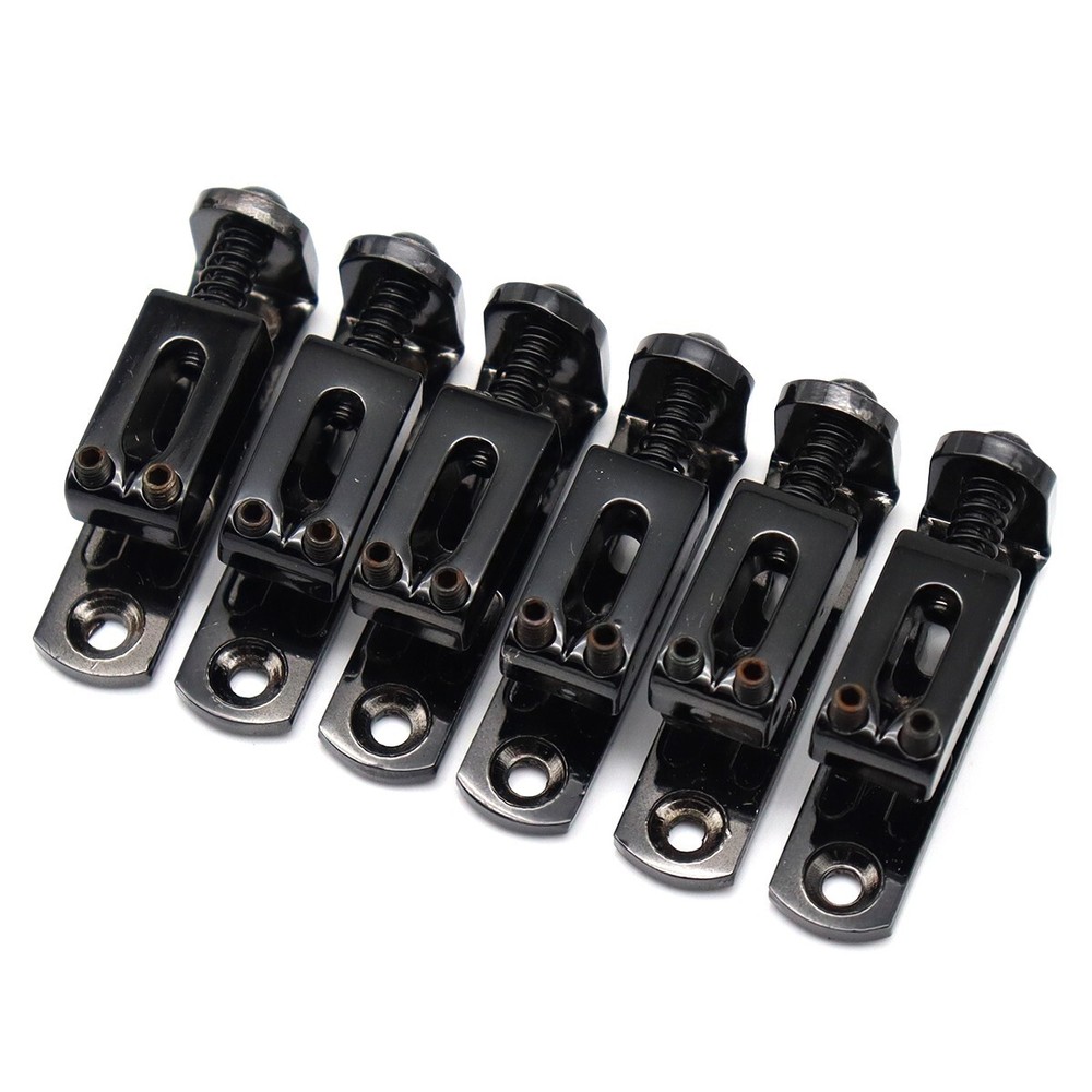 6 Strings Electric Guitar Bridge Individual Bridge Separate Saddle Bridge Black