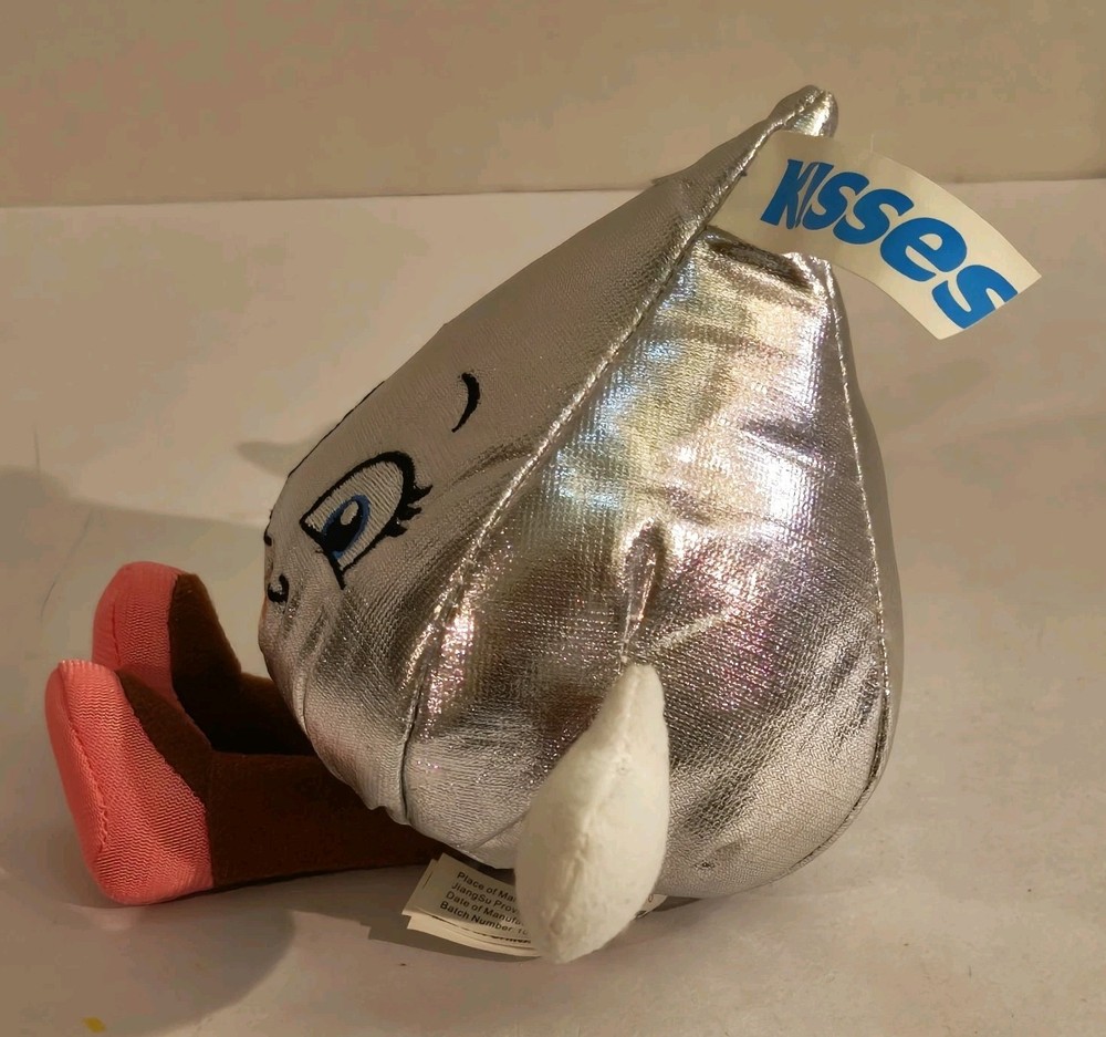 Hershey Park Hershey Kiss Silver Plush Large 12" and Small 8"
