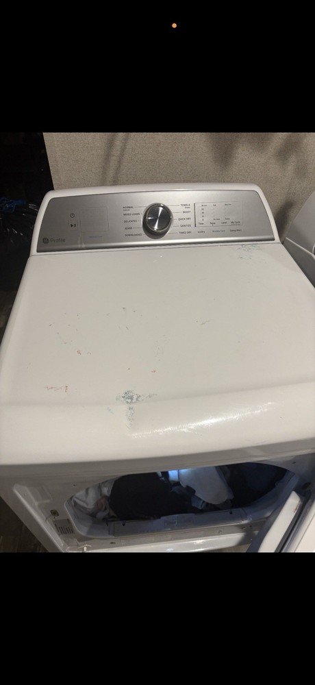 GE Profile Top-Load Electric Washer & Dryer Set White, Quick Dry
