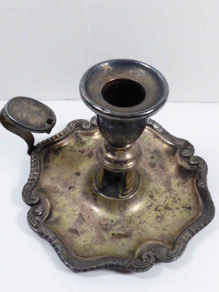 VTG Antique silver plate table candle stick holder