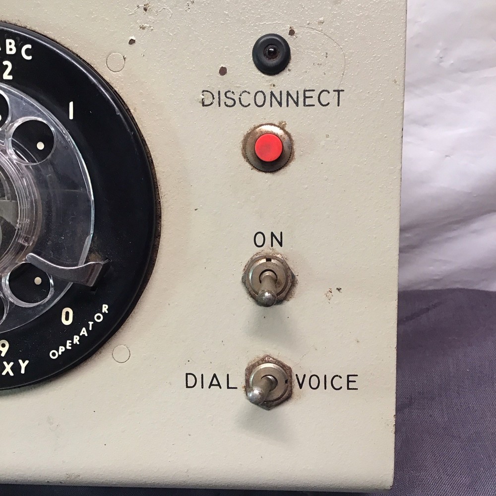 Vintage Rotary Telephone Operator Switchboard Headset Phone Unmarked Old Hinged