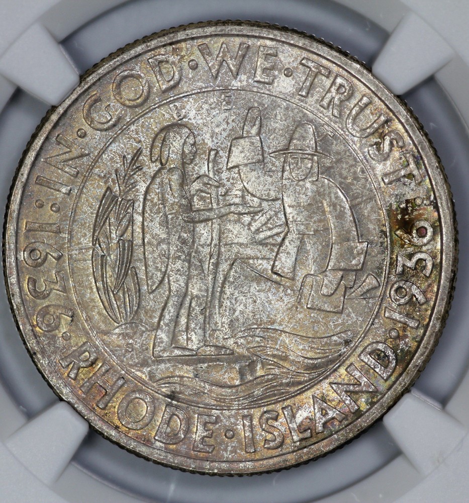 1936-S Rhode Island 50c Commemorative Silver Half Dollar NGC MS 67