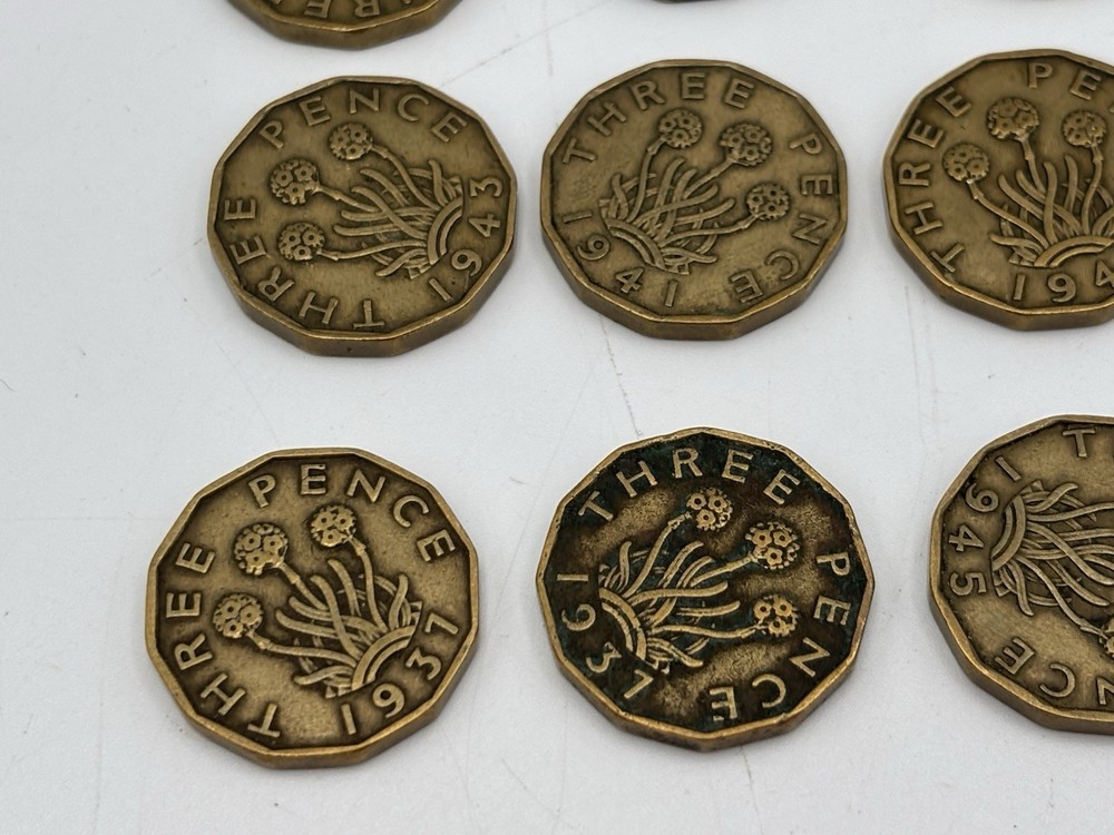 three pence coins Bundle X 28