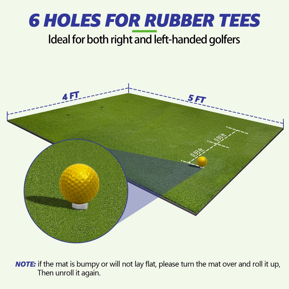 5 x 4' Artificial Indoors Outdoors Golf Training Mat Golf Hitting Mat