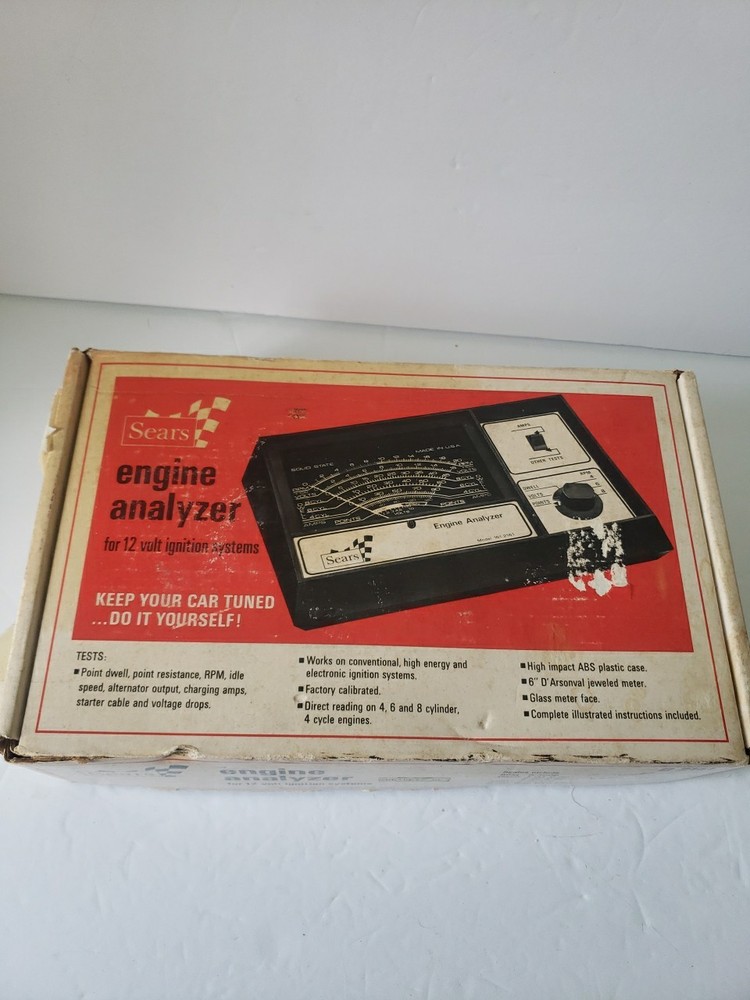 Sears Engine Analyzer Model 28-2161 w/ Leads & Manual