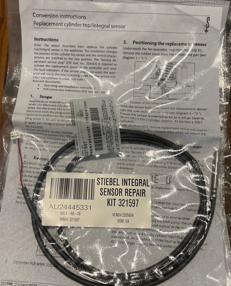 321597 Stiebel Eltron Repair Kit Integral Sensor WWK