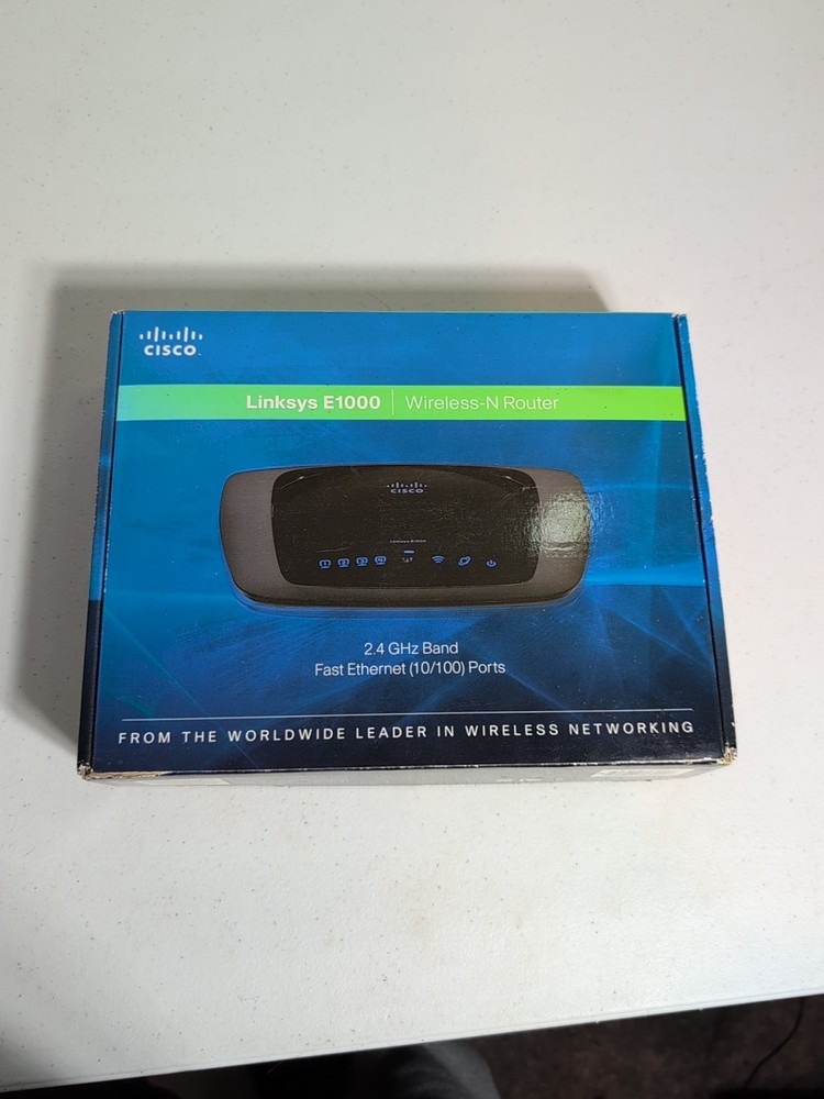 Cisco E 1000 Wierless -N- Router, WiFi Internet. New Open Box