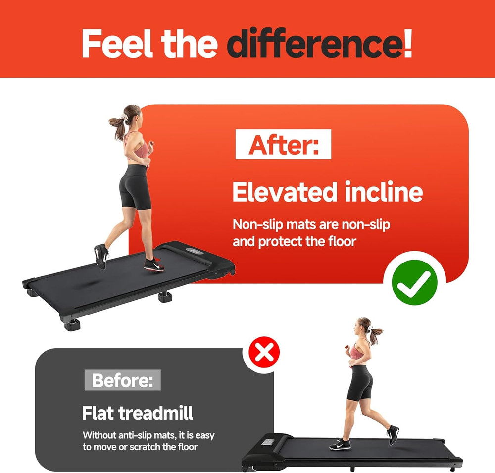 4-Pack Adjustable Height Treadmill Incline Riser Blocks for Home and Gym