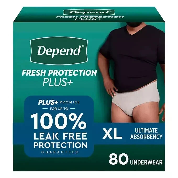 Depend Protection Plus Ultimate Underwear for Men Extra Large 80-count: CWDS