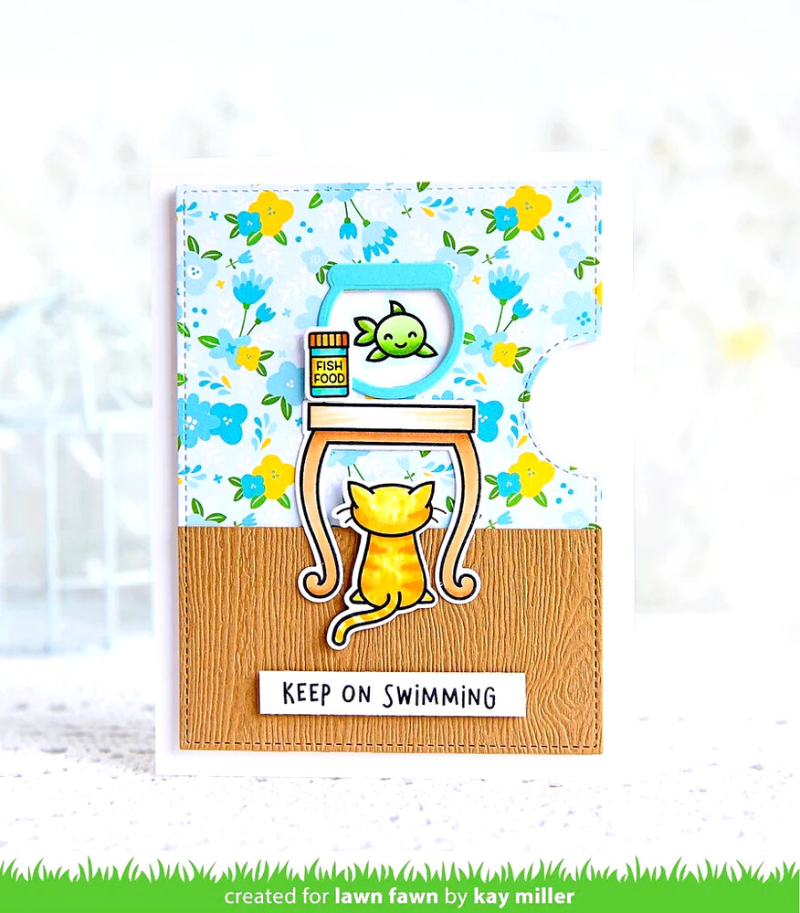 Lawn Fawn Clear Stamp Set Keep On Swimming