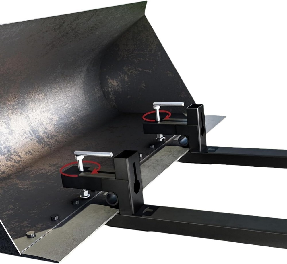 43" Clamp on Pallet Forks, 2000lbs Heavy Duty Quick Attach Bucket Fork