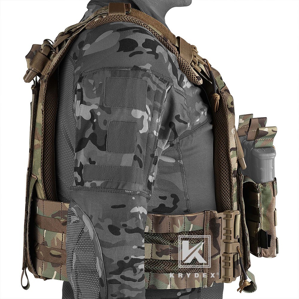 KRYDEX Tactical Plate Carrier Quick Release & Laser Cut MOLLE Panel Ranger Green