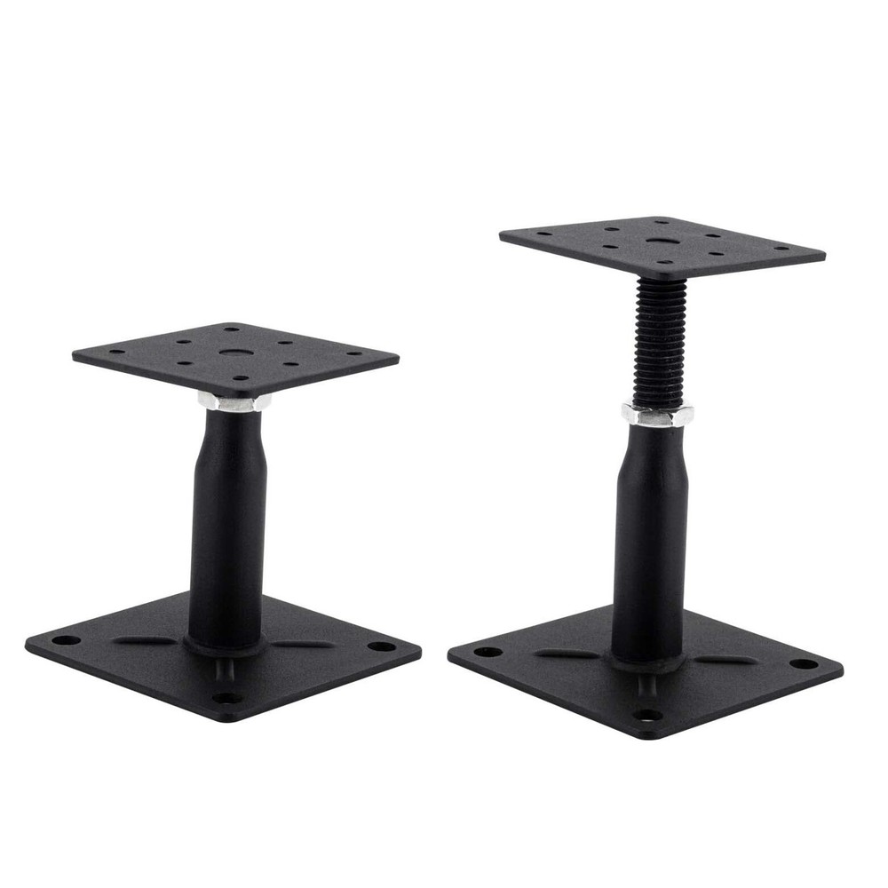 2 Pack Adjustable Support Jack for The Floor, Deck Foundation,RV Black 4"-7"
