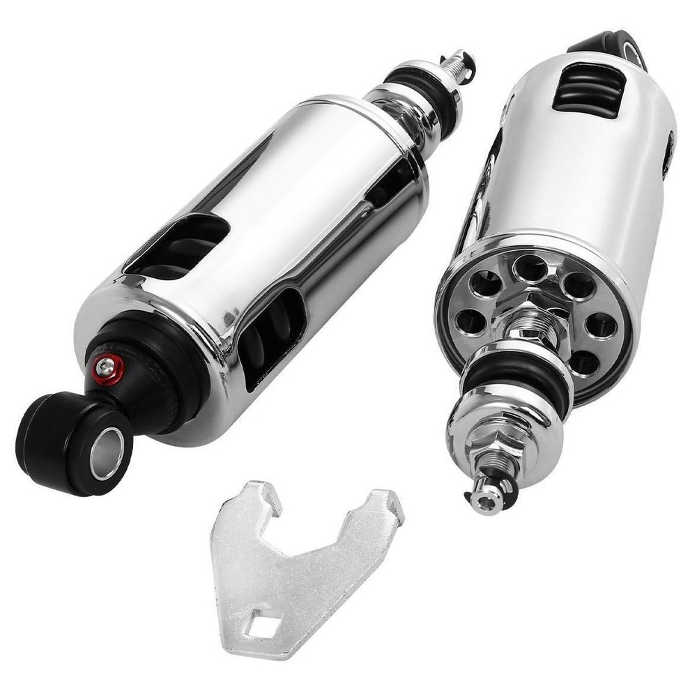 Suspension Shock Absorber Strut Rear Side Chrome Compatible with Harley-Davidson