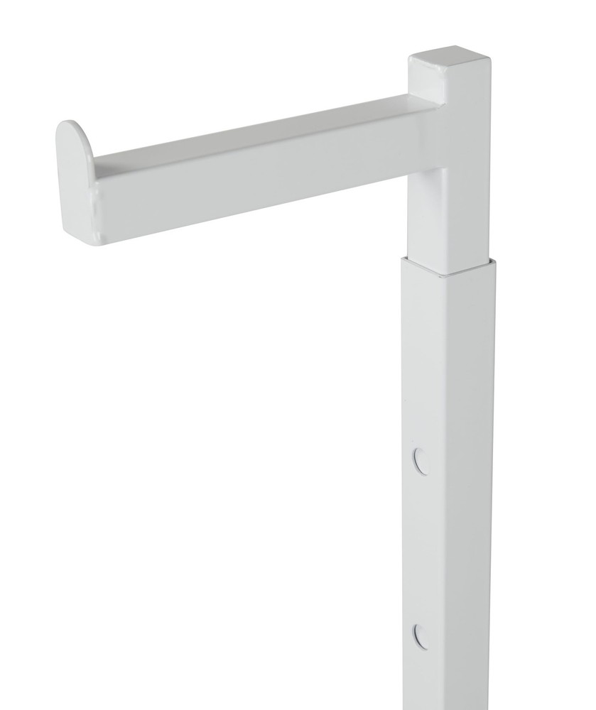 SSWBasics Adjustable White Costumer Stand – Single Arm Clothes Rack - Retail