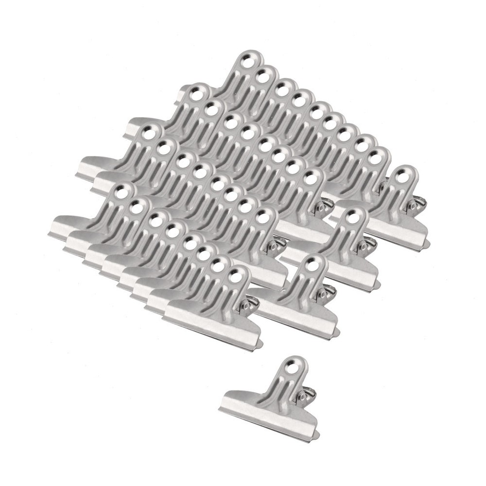 Office Metal Spring Loaded Paper Document File Binder Clips Clamps 40pcs
