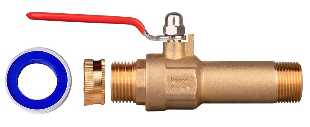 House Mods HMP012 Full Port Water Heater Straight Drain Valve(LF Compliant...
