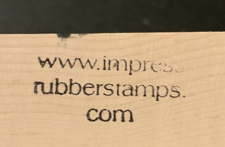 Impress Merry Christmas Circle Rubber Stamp