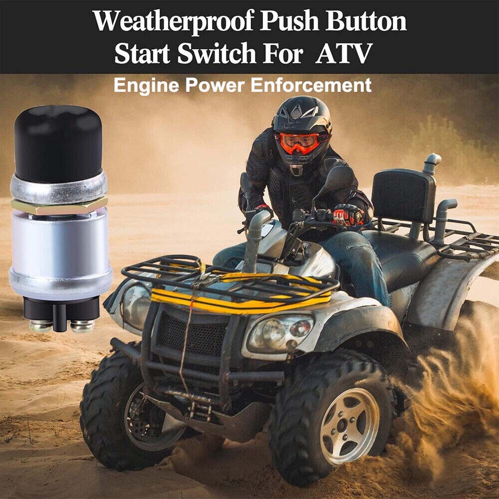 12V DC, 50A Push Button Horn Engine Start Starter Switch For Car Truck Pickup US