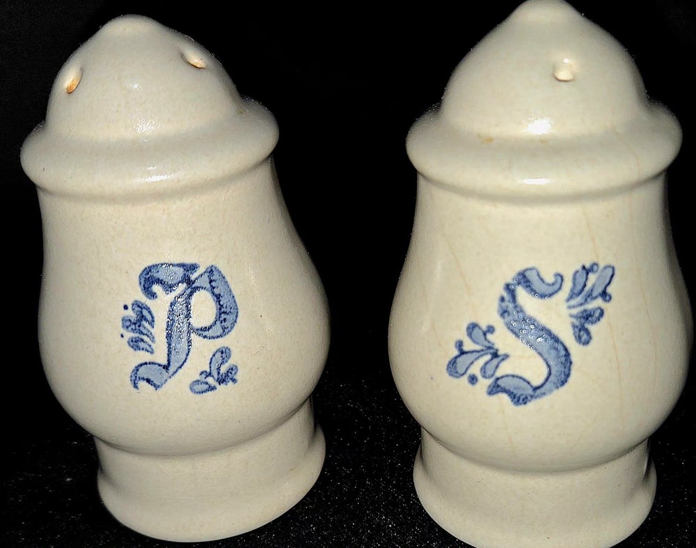 Vintage Pfaltzgraff Yorketown Pattern Salt and Pepper Shakers