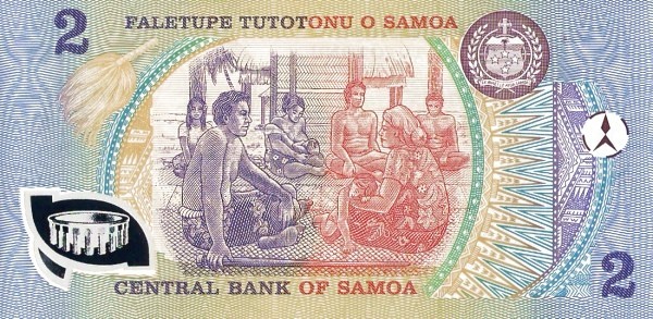Samoa 1990 Polymer Bill New 2 Tala Pick 31 E Signature 1 UNC