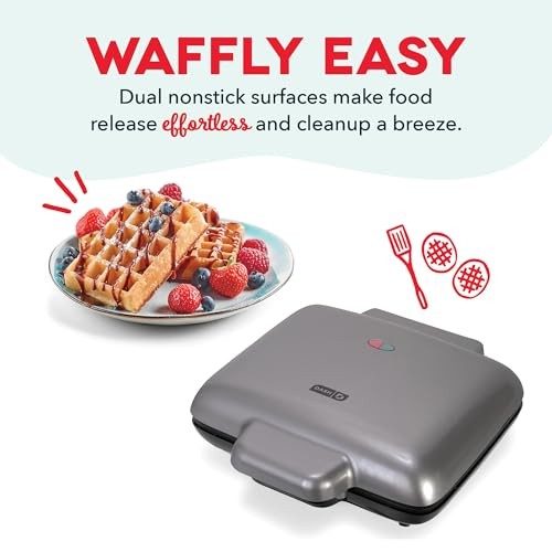 Multi Waffle Maker - Makes Four Waffles at Once for Family Breakfasts - Mini