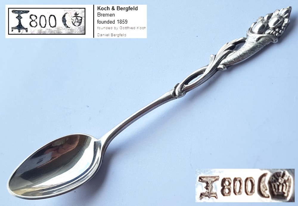 Spoon, KOCH & BERGFELD, Cornucopia, 800 Silver, around 1950 M717