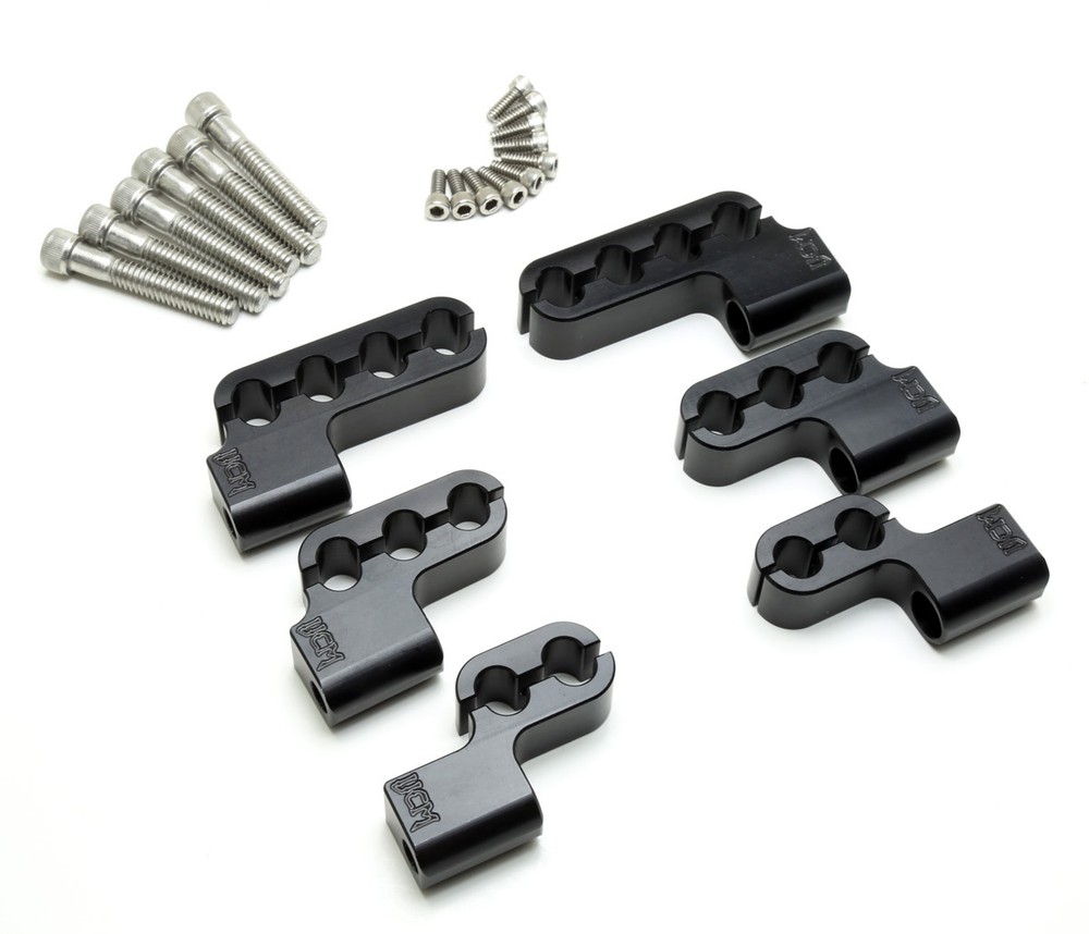 8pc. Billet Ignition Wire Loom Set Black. Best looking/ function MADE U.S.A.