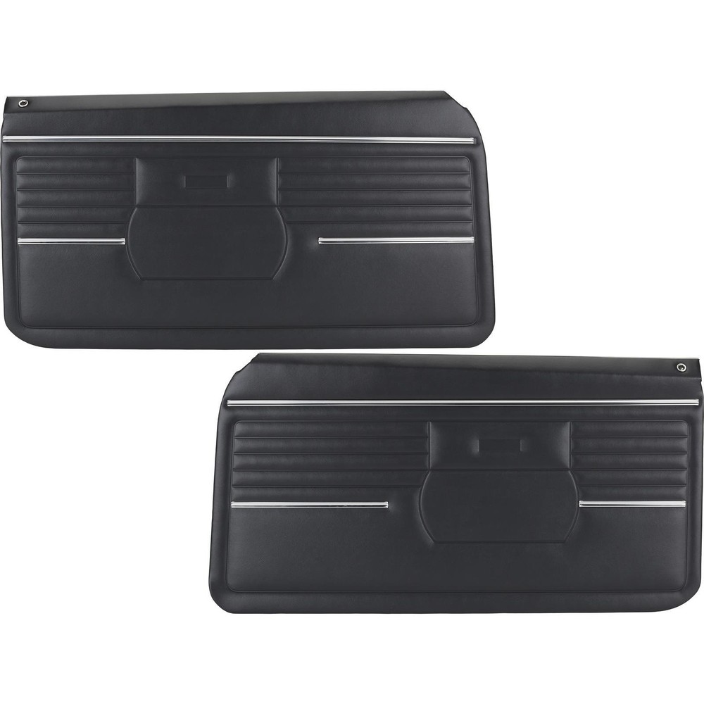 PUI PD210 1968 Camaro Standard Front Door Panels, Black, Pair