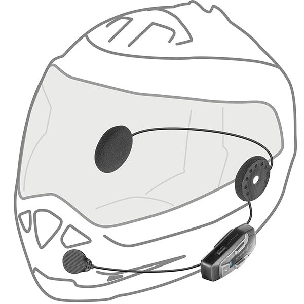 Interphone UCOM6R Motorcycle Helmet Phone GPS Bluetooth Intercom - Single Pack